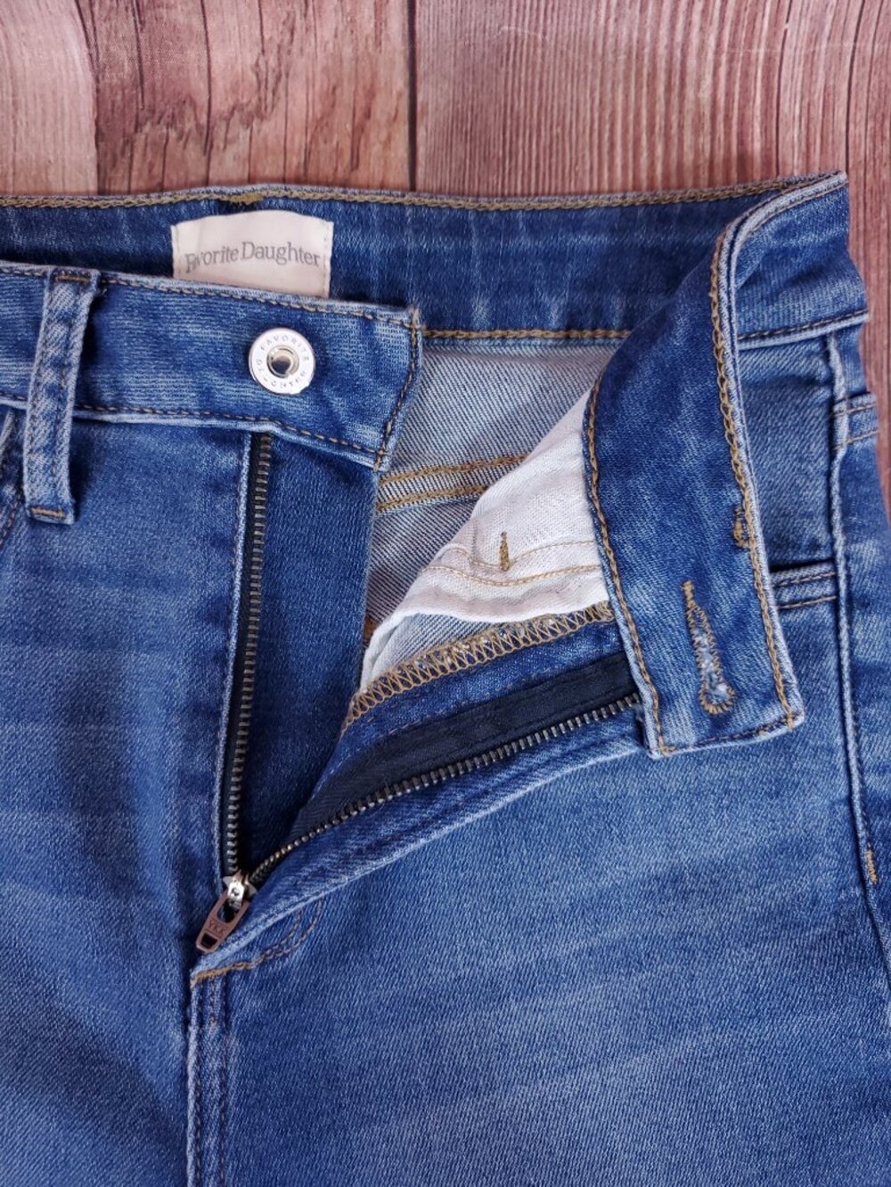 Favorite Daughter The Erin Crop Boot Hyannis Jeans Womens 25 Mid Rise Stretch - Picture 6 of 16
